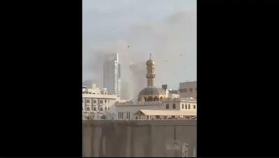  دود و آژیر در دوحه دقایقی بعد از حمله موشکی ایران