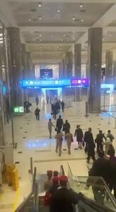  تخلیه فرودگاه بین‌المللی دبی بعد از حمله موشکی سپاه+فیلم