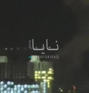  ستون دود از محل هدف‌گیری پایگاه نظامیان آمریکایی در اربیل عراق + ویدئو