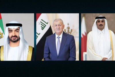  تاکید رهبران عراق، امارات و قطر بر جلوگیری از گسترش دامنه جنگ