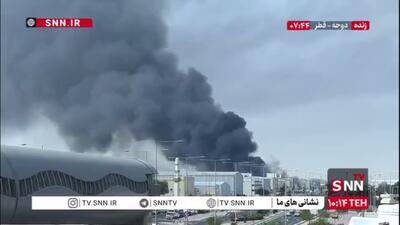  بلند شدن ستون دود در دوحه قطر