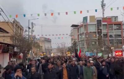  عزاداری یاسوجی‌ها در پی اعلام شهادت حضرت آیت الله العظمی امام خامنه‌ای به دست دشمن آمریکایی_صهیونی تنها ساعتی پس از اعلام رسمی