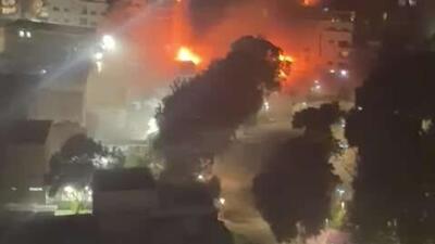  لحظه اصابت موشک‌های سپاه پاسداران به تل‌آویو