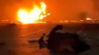  تصاویر با خاک یکسان شدن بندر جبل علی امارات