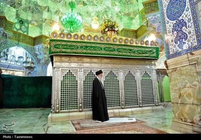  تصاویری از حضور امام خامنه‌ای در حرم حضرت معصومه(س) - تسنیم