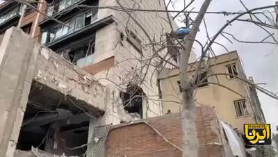  تصاویری از حجم تخریب در میدان نیلوفر تهران