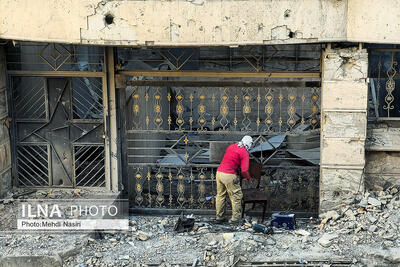  آثار حملات هوایی شب گذشته به بیمارستان گاندی