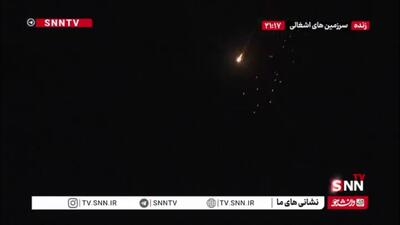  ندای الله اکبر و شادی مسلمانان فلسطینی در کرانه باختری پس از رویت موشک های خوشه ای ایرانی که به سمت اراضی اشغالی شلیک شدند