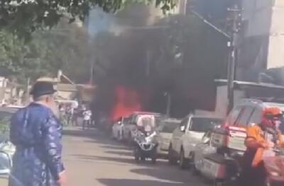  ببینید / تصاویری از برخورد موشک‌های ایرانی به بنی براک در مرکز اسرائیل