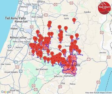  آژیر‌های مرگ در مناطق وسیعی از اراضی اشغالی فعال شدند