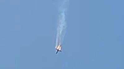  لحظات انهدام یک فروند هرمس در خمینی‌شهر