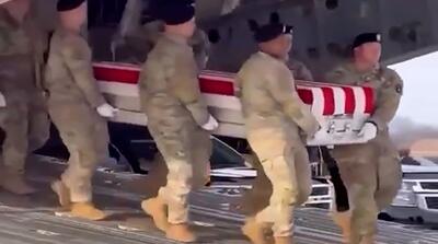  تصاویر انتقال اجساد نظامی آمریکایی متجاوز به خاک ایران