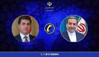  گفتگوی تلفنی وزیر امور خارجه با رئیس اقلیم کردستان عراق