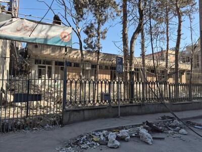  ویرانی کامل مرکز بهزیستی حر بر اثر حمله رژیم صهیونیستی آمریکایی