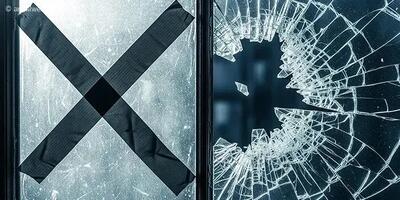  آموزش بهترین الگوی چسب زدن به شیشه‌ها در جنگ