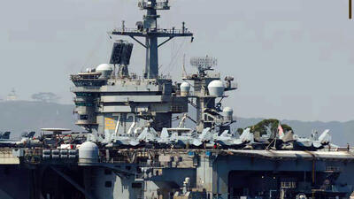  فیلم واضح از اصابت موشک به ناو آبراهام لینکلن / باز هم دروغ امریکایی ها رو شد