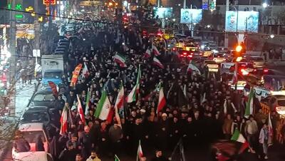  مردم مشهد در محلات مختلف به خیابان آمدند + فیلم