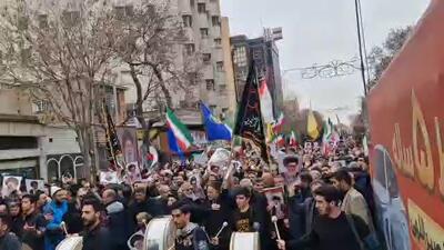  اجتماع هیات‌های حسینی تبریز در سوگ رهبر انقلاب + فیلم