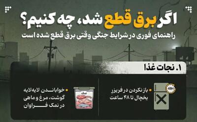  اگر برق قطع شد، چه کنیم؟(اینفوگرافیک)