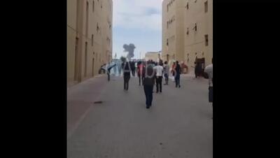 لحظه اصابت پهپاد به مقر نظامیان آمریکایی