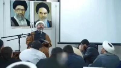  لحظه اصابت موشک به نزدیک محل یک سخنرانی دینی-سیاسی در شرق تهران