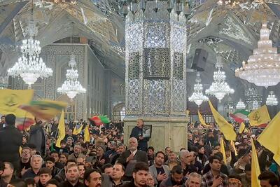  مهاجران افغانستانی ساکن مشهد در سوگ قائد امت در حرم مطهر رضوی عزاداری کردند + فیلم
