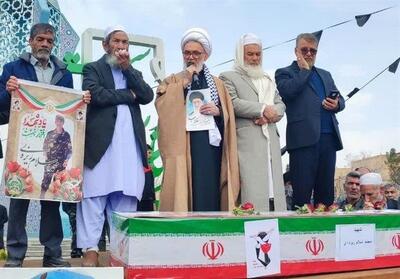  تشییع شهید اهل سنت حملات آمریکا و رژیم صهیونیستی در تایباد