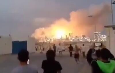  دود و آتش در بحرین به دنبال هدف قرار گرفتن مقر نظامیان آمریکایی