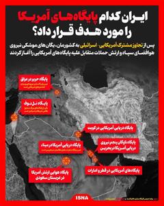  اینفوگرافیک: ایران کدام پایگاه‌های آمریکایی را مورد هدف قرار داد؟