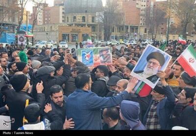  پیکر مطهر شهید حمید انصاری با حضور باشکوه مردم در شهرکرد تشییع شد - تسنیم
