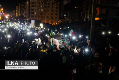  وداع با پیکر شهید مدافع وطن در قزوین