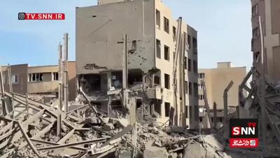  حمله هوایی آمریکا و اسرائیل به هلال احمر مهاباد + فیلم