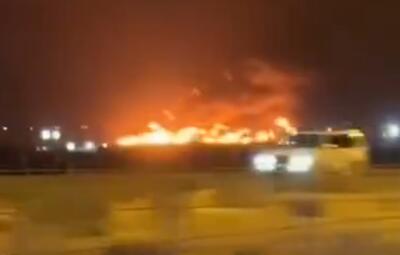  آتش‌سوزی در پایگاه «علی السالم» کویت پس از حمله ایران