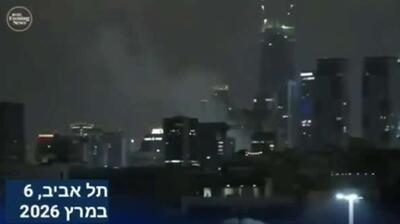  ویدیویی از اصابت متعدد موشک های ایرانی به تلاویو