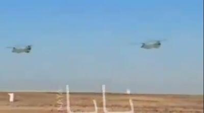  تصاویر هلی بورن آمریکایی‌ها در صحرای نجف