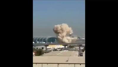  لحظه برخورد یک پهپاد به فرودگاه دبی