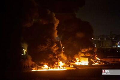  تصاویری از حمله شب گذشته به غرب تهران