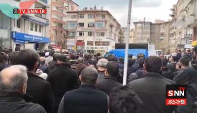  نماز میت غیابی برای شهید امام خامنه‌ای در دیاربکر ترکیه + فیلم