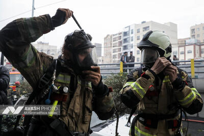  آتش‌سوزی در پاساژ تیراژه تهران