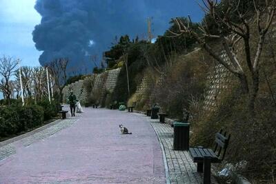  تصاویری جدید از وضعیت آتش‌سوزی در انبار نفت شهران