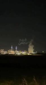  لحظه اصابت موشک ایرانی به پالایشگاه حیفا