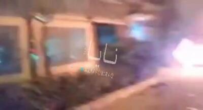  فیلم حمله موشکی به آمبولانس اورژانس استان تهران
