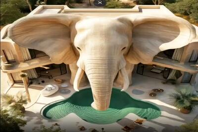  معماری خلاقانه؛ قصر ساختن با الهام از فیل داخلش عین کتاب قصه ها میمونه