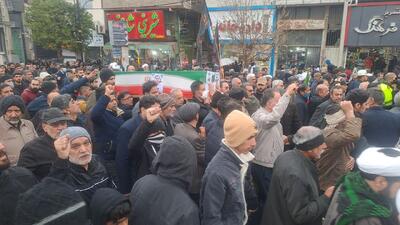  تشییع پیکر شهید جنگ رمضان در فاضل‌آباد گلستان