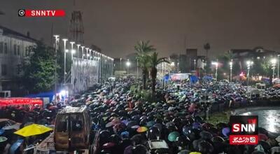  برگزاری مراسم احیای شب نوزدهم ماه مبارک رمضان در میعادگاه این شب‌های شهر رشت+فیلم