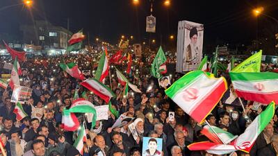  ندای الله اکبر در شب هفتم عزاداری امام خامنه‌ای در یاسوج طنین‌انداز شد+فیلم