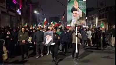  طنین بیعت در خیابان‌های کرج + فیلم