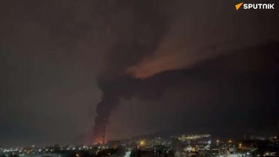  خبرنگار اسپوتنیک در تهران: انفجاری دیگر در انبار نفت شهران در غرب تهران رخ داد