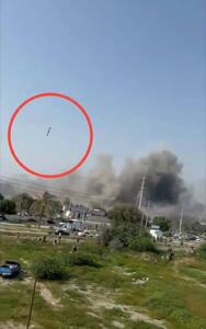  لحظه اصابت موشک تاماهاک  آمریکا به مدرسه میناب