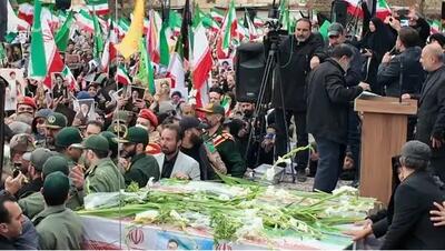  آیین تشییع پیکر ۳ شهید نخبه همدان برگزار شد